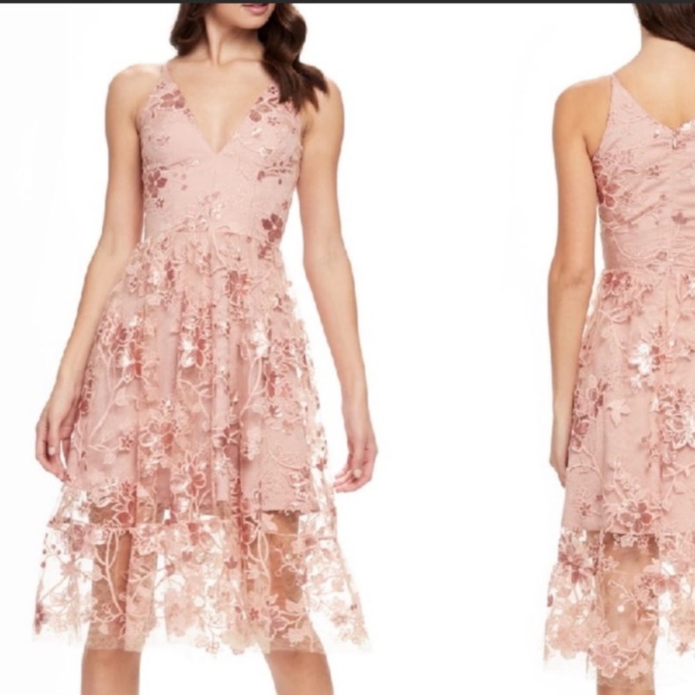 Dress the Population Pink Ally A-Line Dress